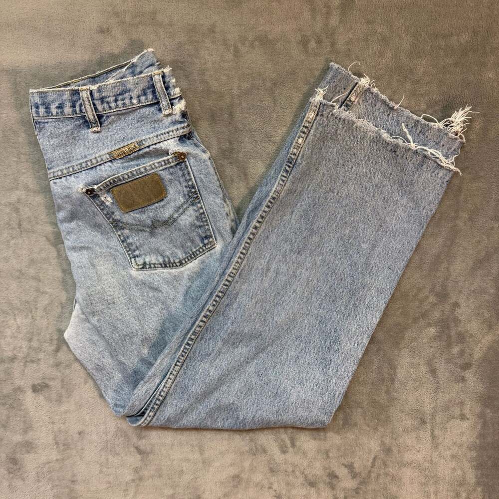 Vintage 90s Urgent Gear Baggy Jeans 30x32 Light Wash Button Fly Distressed Y2K